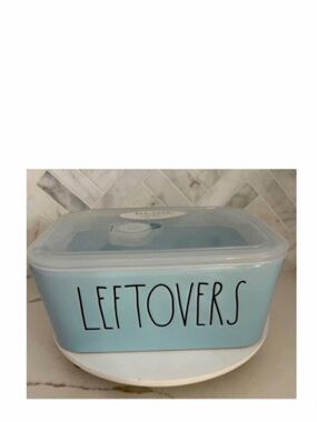 NEW Rae Dunn Pastel Blue Leftovers Vented Food Storage Container